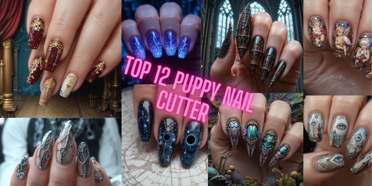 Close-up of curved blades on puppy nail cutter.